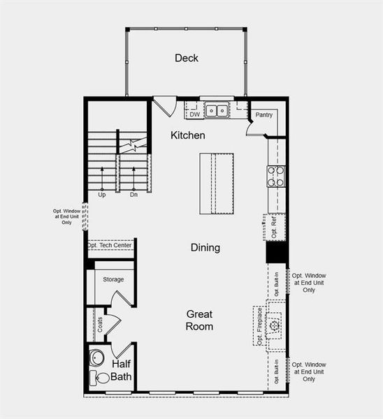 2D floor plan layout of this home in Rosewood Farm, Lawrenceville, GA (Image 7).