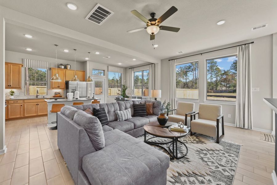 Representative furnished interior of a home built from the Chantilly 2 by Chesmar Homes in Sienna Chateau, Missouri City (Image 15).