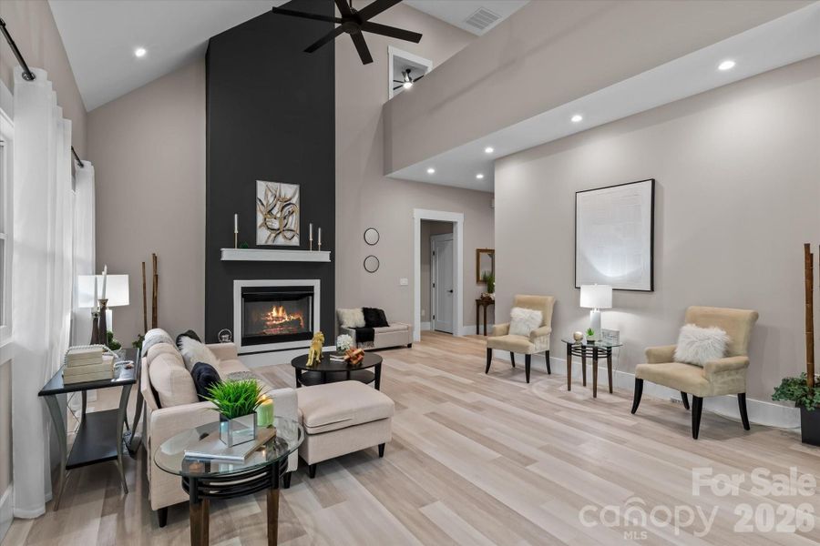 Furnished interior view inside a new home in , Iron Station (Image 7).