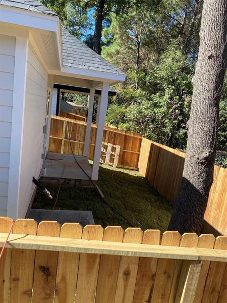 Exterior details and patio area of a home in , Montgomery (Image 2). Exterior details and patio area of a home in , Montgomery (Image 2).