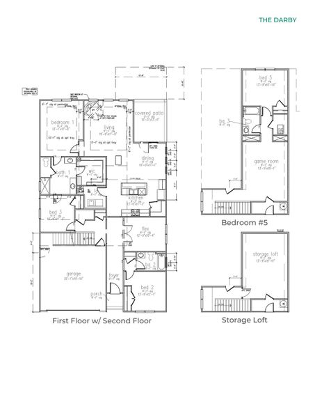2D floor plan layout of this home in Carolina Groves, Moncks Corner, SC (Image 2).