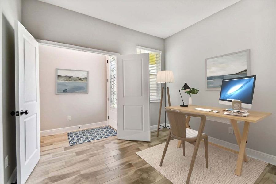 Furnished interior view inside a new home in Fairway Pointe - 55+ Villa Community, Sun City Center (Image 10).