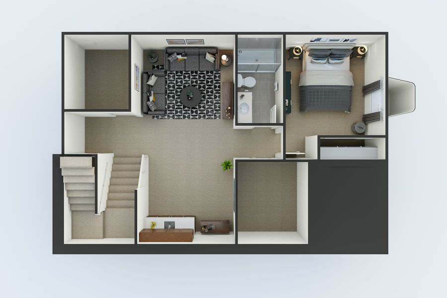 2D floor plan layout for the 3 by Tri Pointe Homes in Sugar Mill Village, Longmont, CO (Image 4).