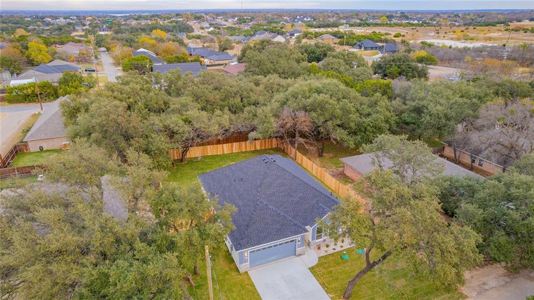 Birds eye view of property