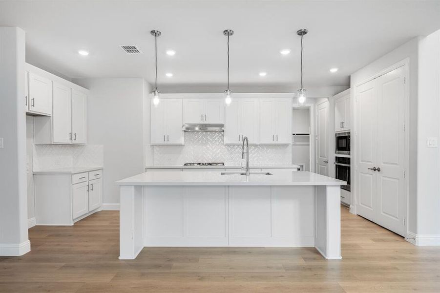 Furnished interior view inside a new home in Cross Creek Meadows 55s, Celina (Image 11). Furnished interior view inside a new home in Cross Creek Meadows 55s, Celina (Image 11).