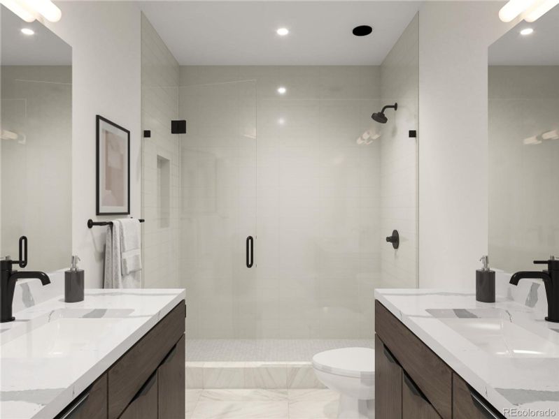 Furnished interior view inside a new home in , Denver (Image 14).