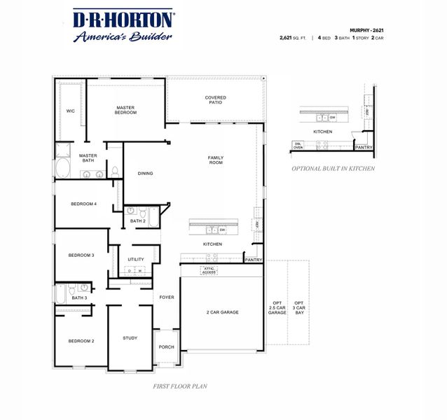 2D floor plan layout for the Cardinale by D.R. Horton in Westland Ranch 60' Homesites, League City, TX (Image 5). 2D floor plan layout for the Cardinale by D.R. Horton in Westland Ranch 60' Homesites, League City, TX (Image 5).