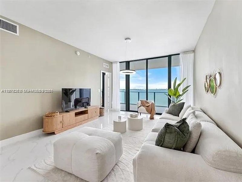 Furnished interior view inside a new home in , Miami (Image 14).
