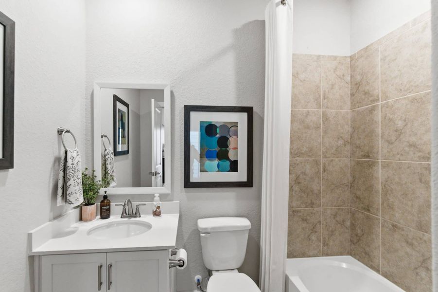 Furnished interior view inside a new home in Rose Hill, San Antonio (Image 32). Furnished interior view inside a new home in Rose Hill, San Antonio (Image 32).