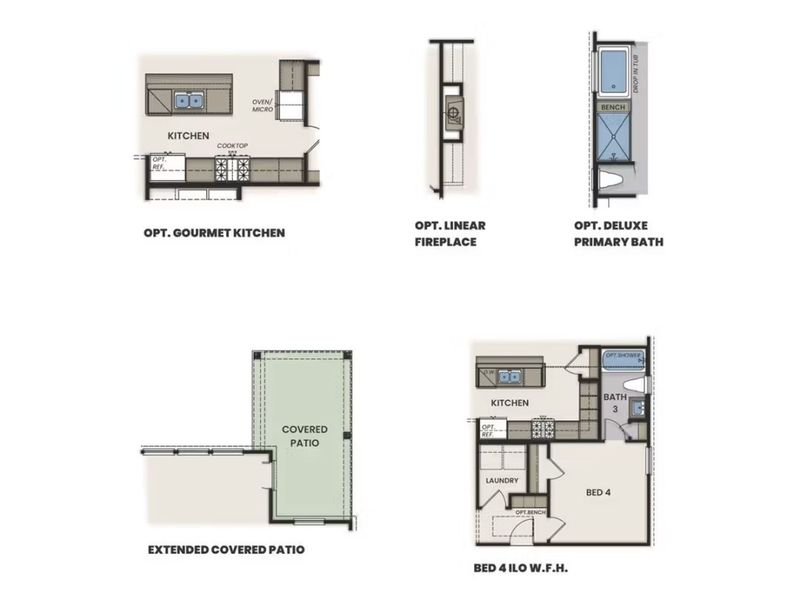 2D floor plan layout of this home in Parks at Foster Crossing, Anna, TX (Image 4).