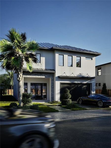 Front exterior of a new home in , Sarasota, FL, highlighting curb appeal (Image 2).