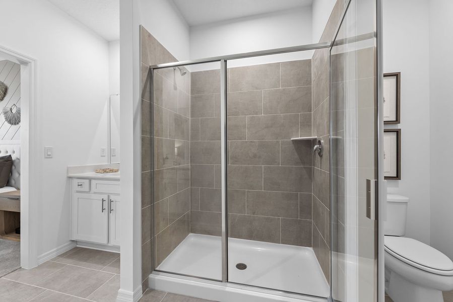 Walk In Shower in Primary Bathroom