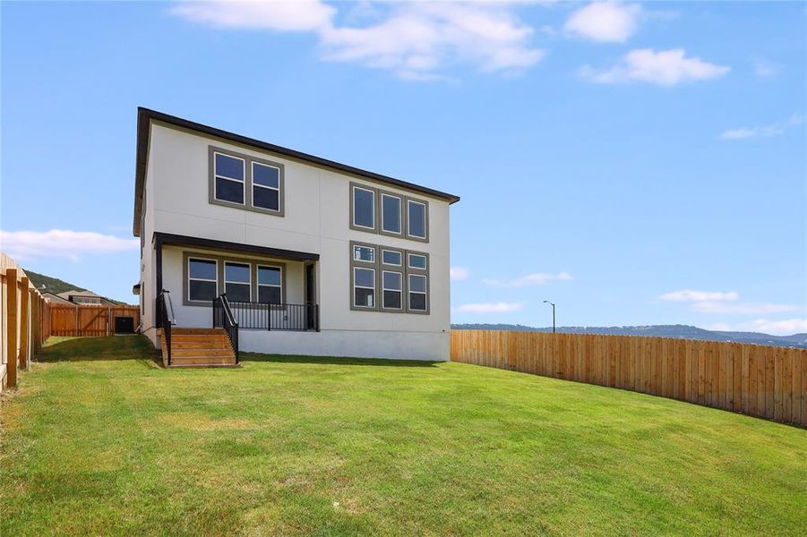 Huge backyard- with sprinkler system and fully fenced.