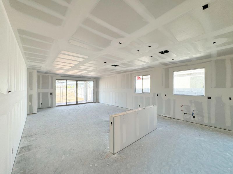Kitchen, dining and great room
