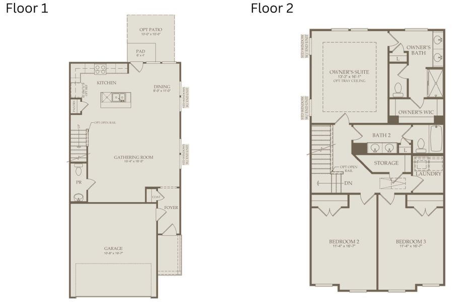 2D floor plan layout of this home in McConnell Ridge, McLeansville, NC (Image 4).