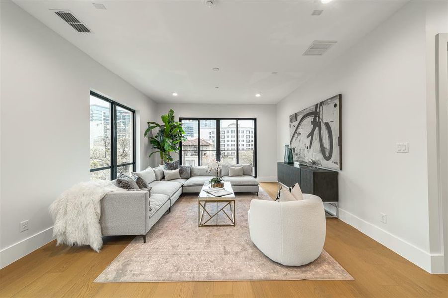Furnished interior view inside a new home in , Dallas (Image 6).