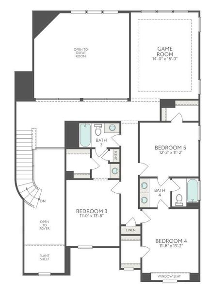 2D floor plan layout of this home in Sienna 60’, Missouri City, TX (Image 2). 2D floor plan layout of this home in Sienna 60’, Missouri City, TX (Image 2).