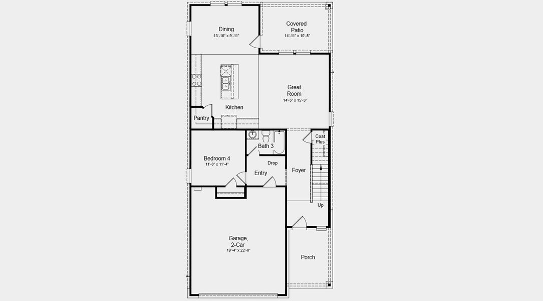 2D floor plan layout for the Osprey by Taylor Morrison in Village Grove, Dripping Springs, TX (Image 4).
