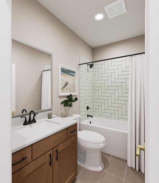 Representative furnished interior of a home built from the Walker by Tri Pointe Homes in Carriage Collection at Painted Tree, McKinney (Image 17).