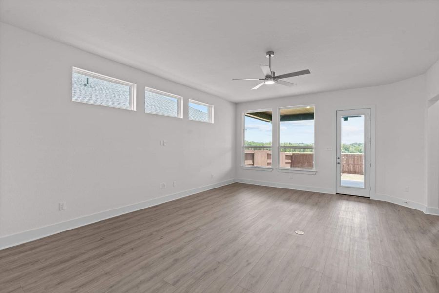 Representative unfurnished interior of a home built from the Maddie by Chesmar Homes in Stillwater Ranch, San Antonio (Image 6).
