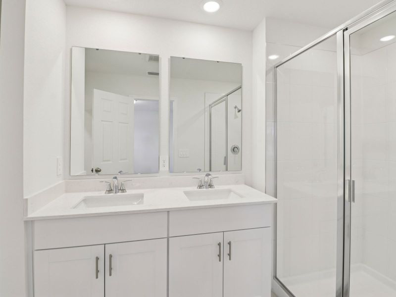 Furnished interior view inside a new home in Cagan Crossings West, Clermont (Image 5). Furnished interior view inside a new home in Cagan Crossings West, Clermont (Image 5).