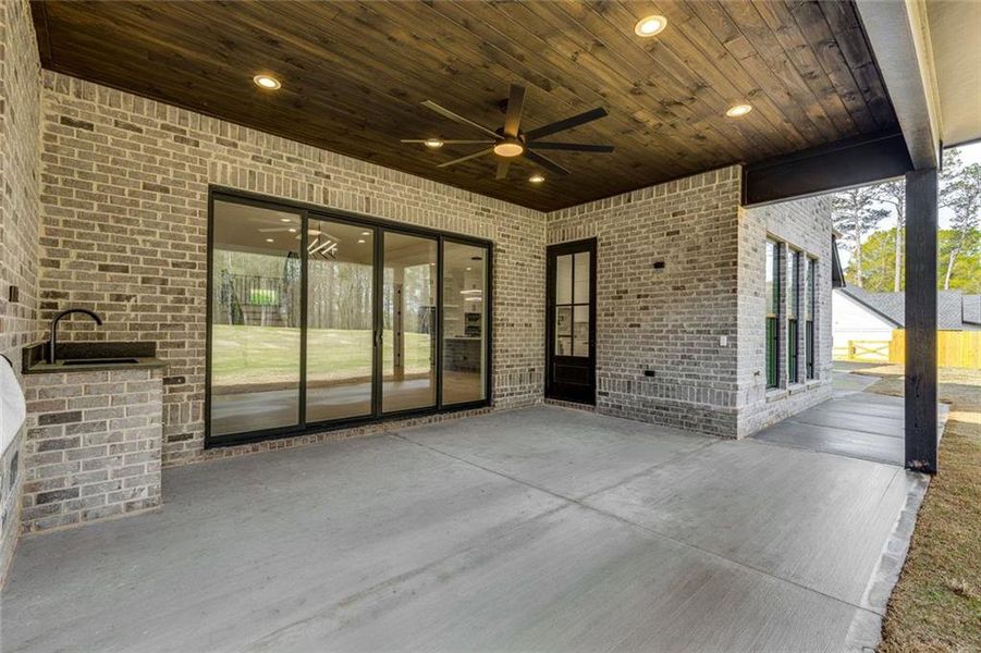Exterior details and patio area of a home in , Monroe (Image 4). Exterior details and patio area of a home in , Monroe (Image 4).