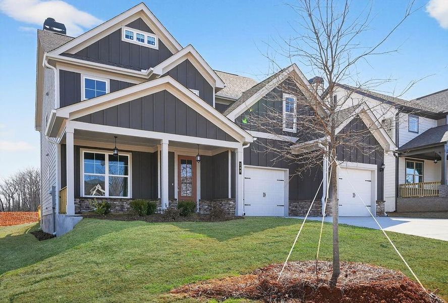 Front exterior of a new home in , Homer, GA, highlighting curb appeal (Image 17).