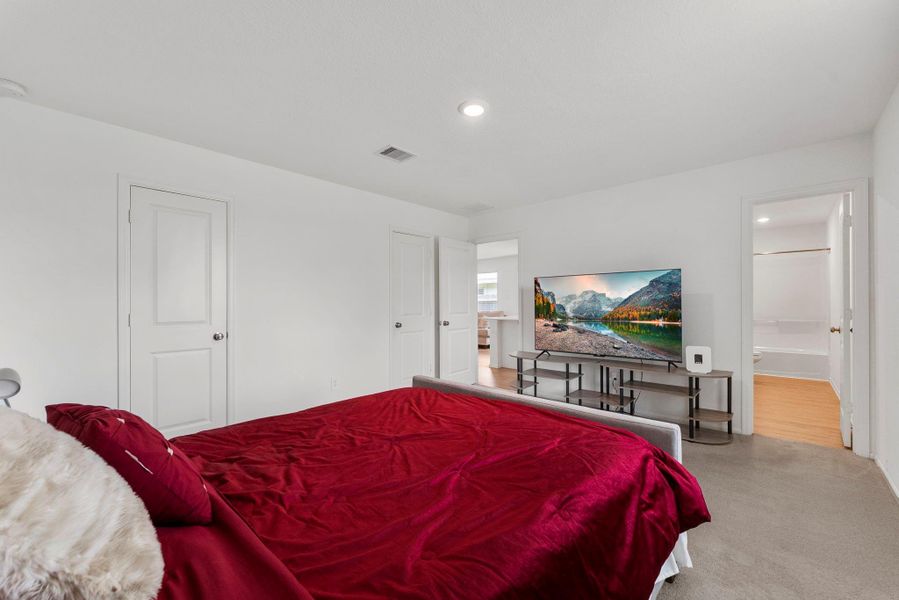 The 65 inch smart TV conveys with the sale of the house.