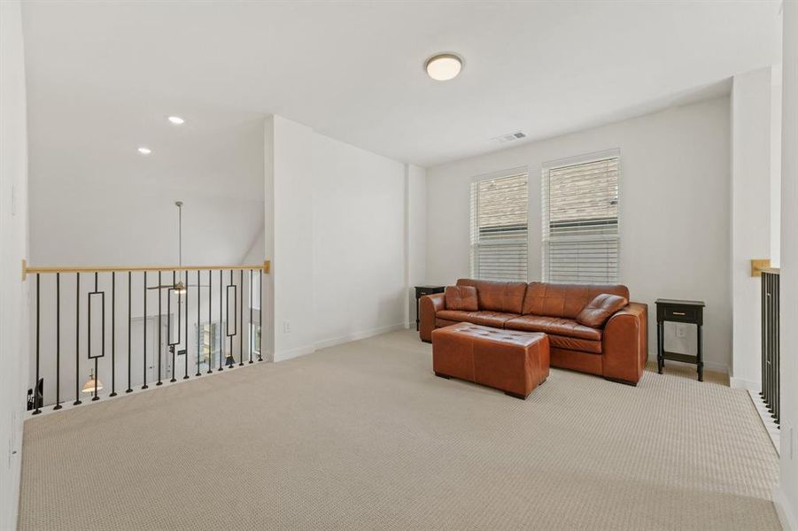 Furnished interior view inside a new home in Pecan Square, Northlake (Image 18). Furnished interior view inside a new home in Pecan Square, Northlake (Image 18).