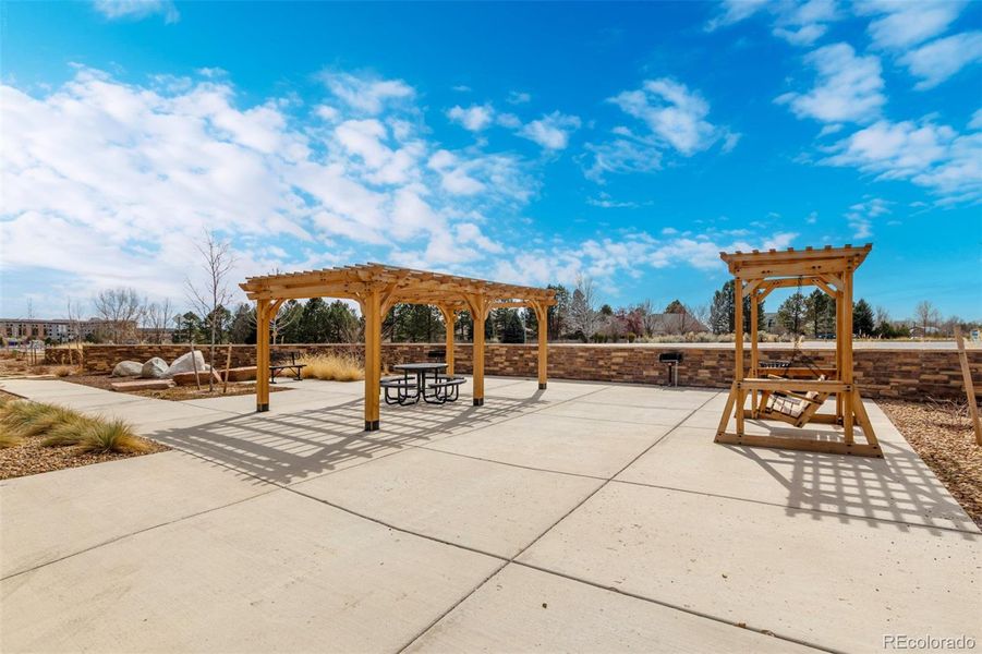 Space right outside the unit to sit.