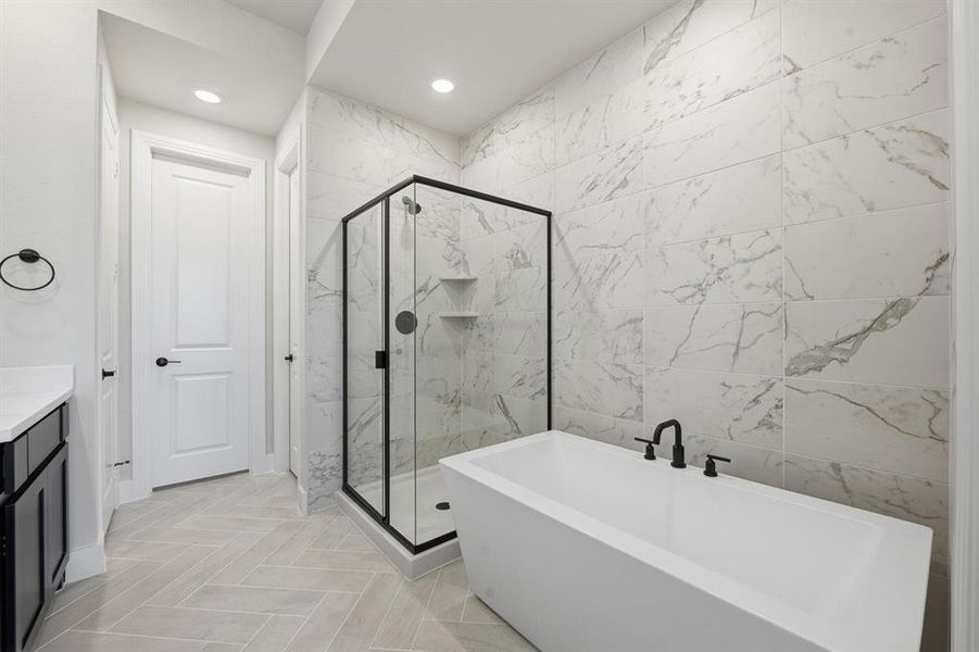 Furnished interior view inside a new home in Wildridge, Oak Point (Image 13).