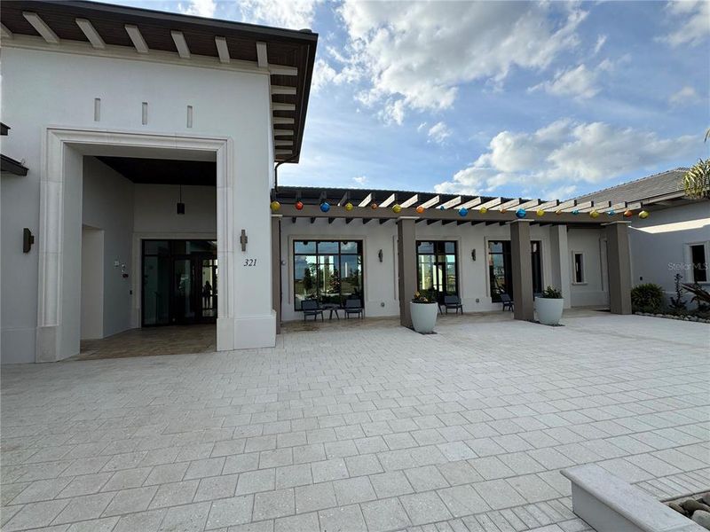 Exterior details and patio area of a home in Vistera of Venice, Nokomis (Image 4).