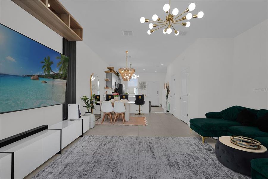Furnished interior view inside a new home in , Kissimmee (Image 10).