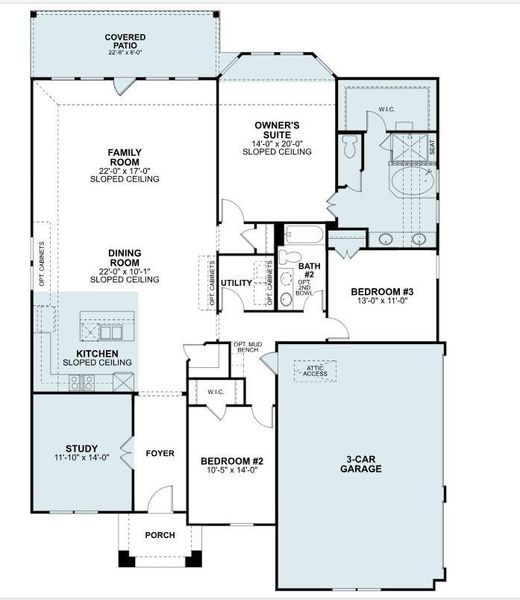 2D floor plan layout of this home in Lone Star Landing, Montgomery, TX (Image 5). 2D floor plan layout of this home in Lone Star Landing, Montgomery, TX (Image 5).