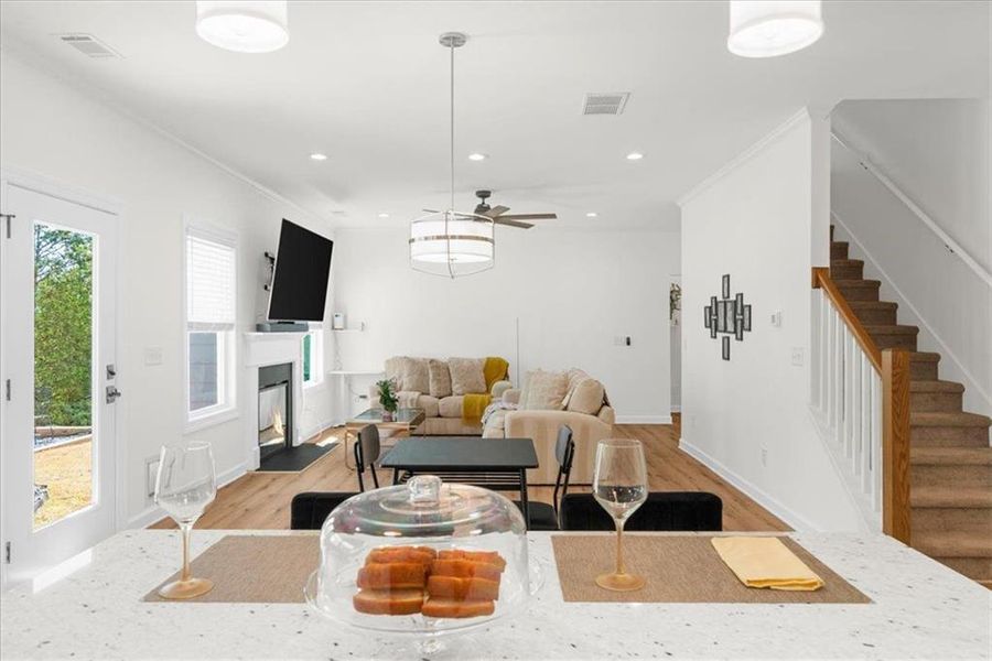 Furnished interior view inside a new home in , Cleveland (Image 16).