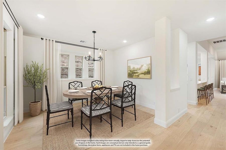 Furnished interior view inside a new home in Windsong Ranch Classic 61, Prosper (Image 17).