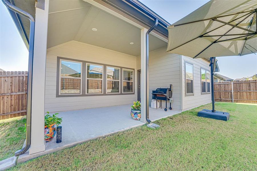 Exterior details and patio area of a home in , Lavon (Image 22).