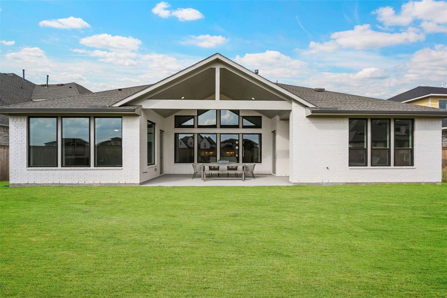 Exterior details and patio area of a home in Bridgeland 70′, Cypress (Image 25).