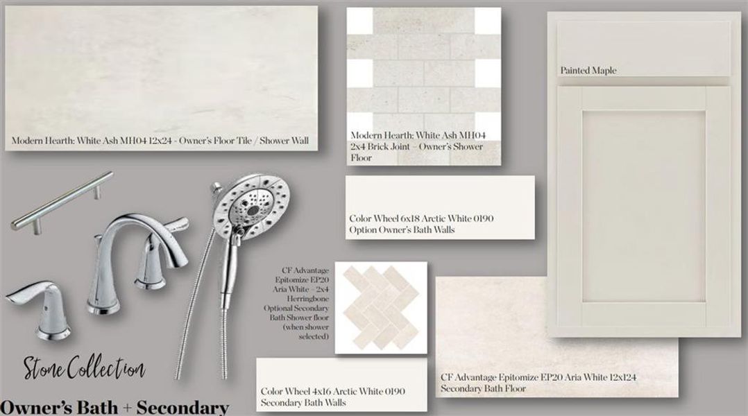 Sample of building materials used in homes in Waterhaven Townhomes, Cumming (Image 14).