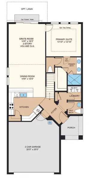 2D floor plan layout of this home in Firethorn, Parrish, FL (Image 3). 2D floor plan layout of this home in Firethorn, Parrish, FL (Image 3).