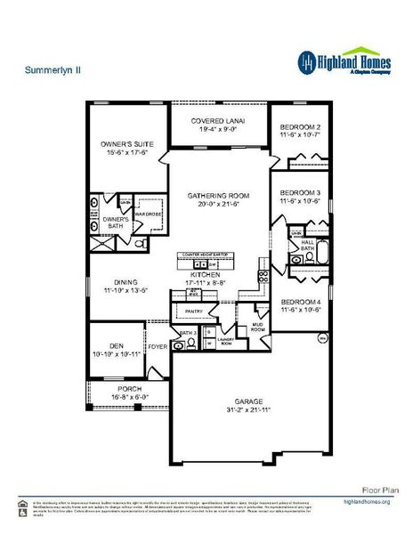 Summerlyn II - Home Layout Summerlyn II - Home Layout