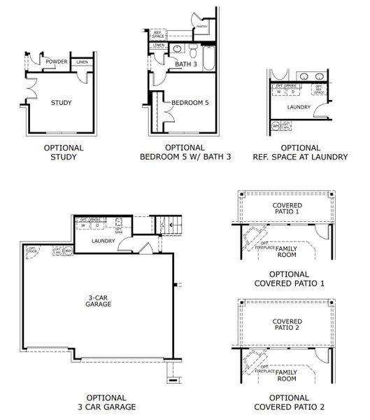 2D floor plan layout for the Concept 2870 by Risewell Homes in El Dorado, Granbury, TX (Image 5).