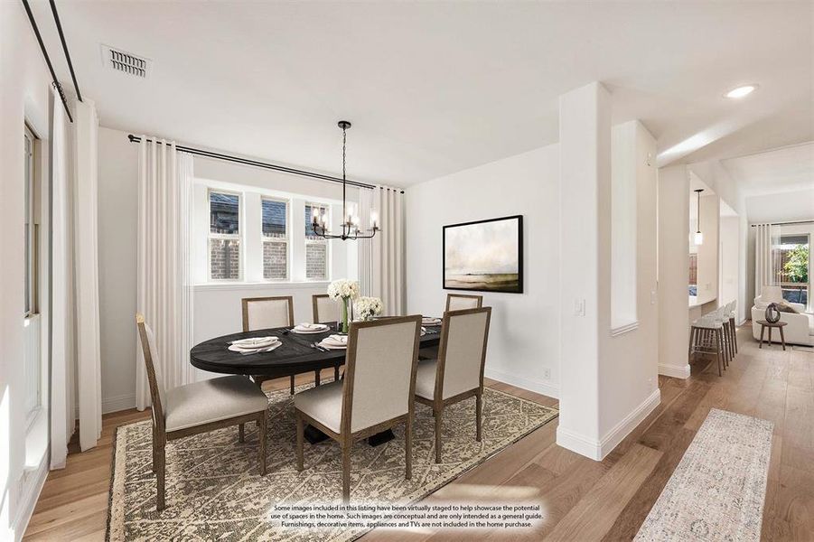 Furnished interior view inside a new home in Bear Creek Classic 60, Lavon (Image 9).