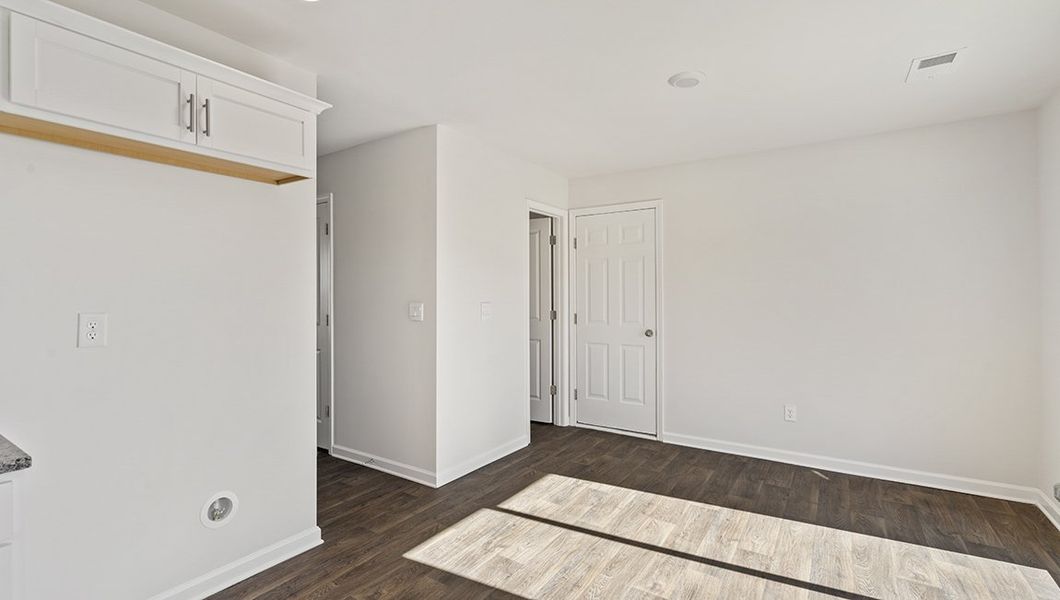 Representative unfurnished interior of a home built from the Rachel by D.R. Horton in Patton Cove, Clyde (Image 13). Representative unfurnished interior of a home built from the Rachel by D.R. Horton in Patton Cove, Clyde (Image 13).