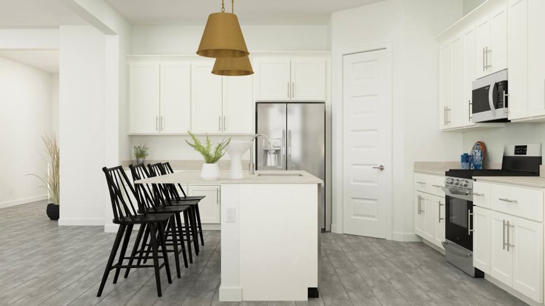 Kitchen with extensive cabinetry