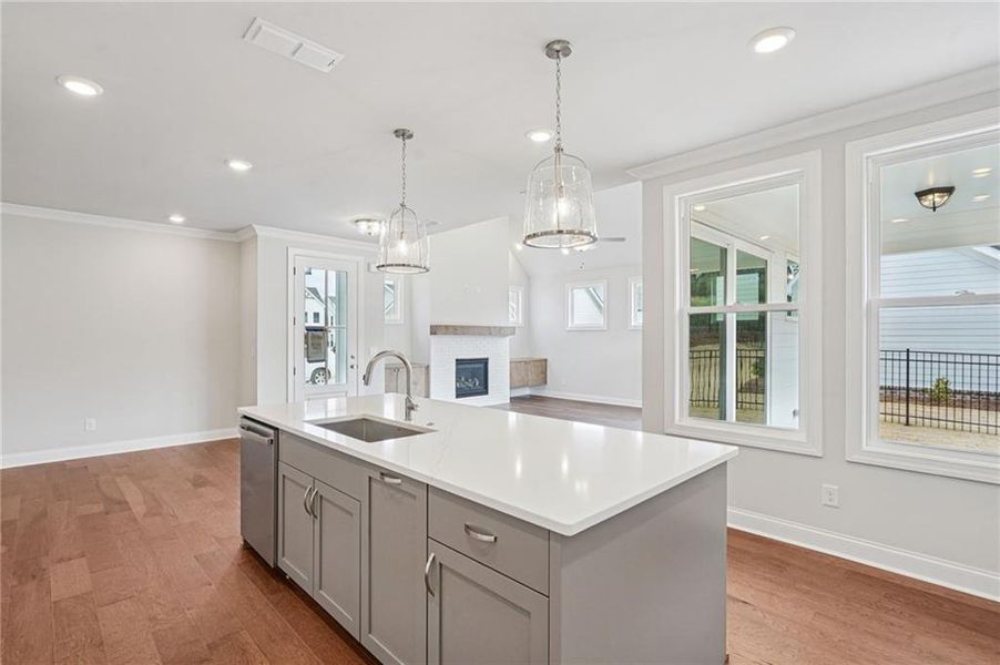 Furnished interior view inside a new home in Promenade at Sawnee Village, Cumming (Image 6).