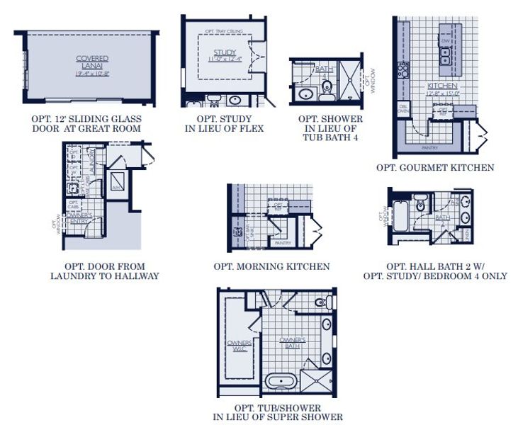 2D floor plan layout for the Charlotte II by William Ryan Homes in River Preserve Estates, Parrish, FL (Image 4).