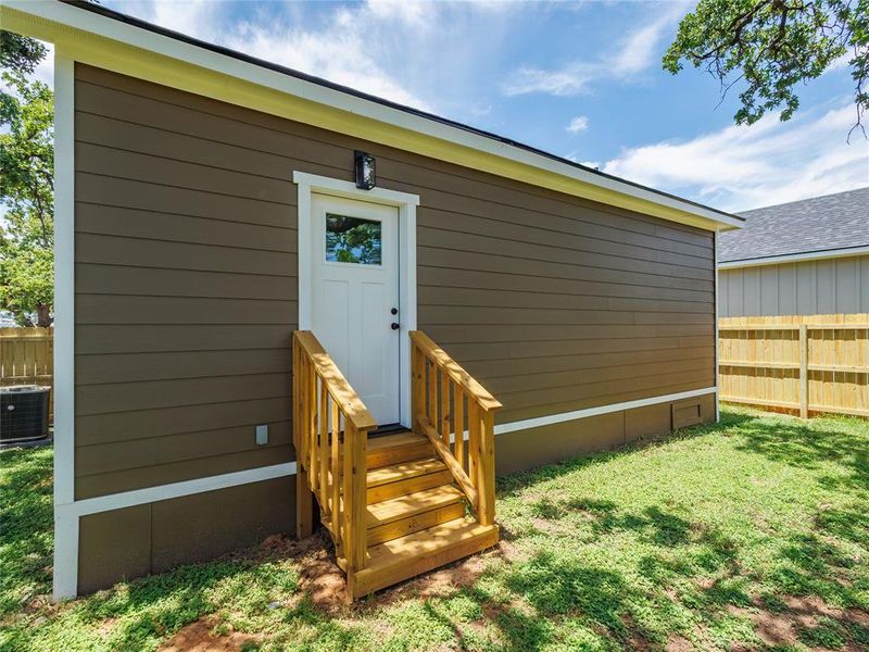 Exterior details and patio area of a home in , Brownwood (Image 16).