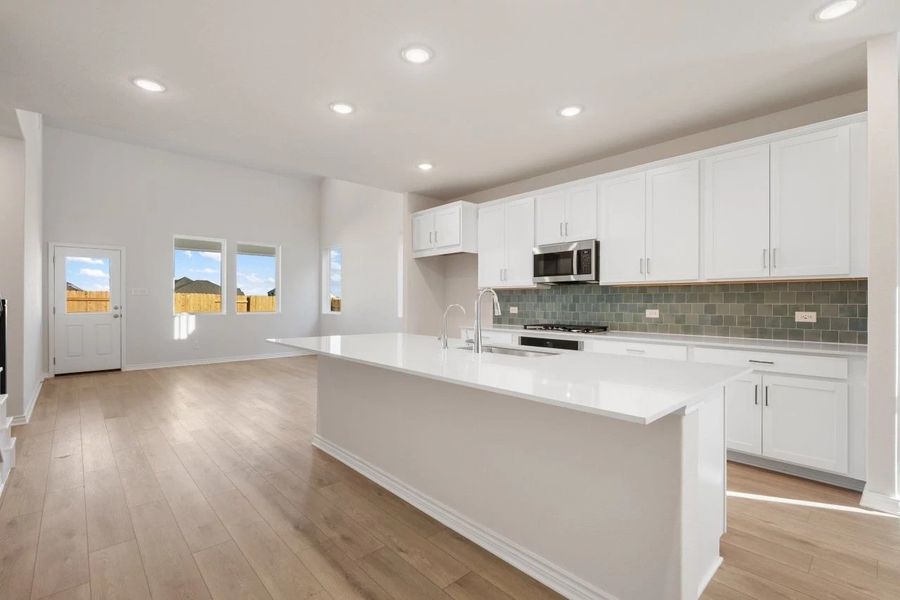 Furnished interior view inside a new home in Lariat, Liberty Hill (Image 6). Furnished interior view inside a new home in Lariat, Liberty Hill (Image 6).