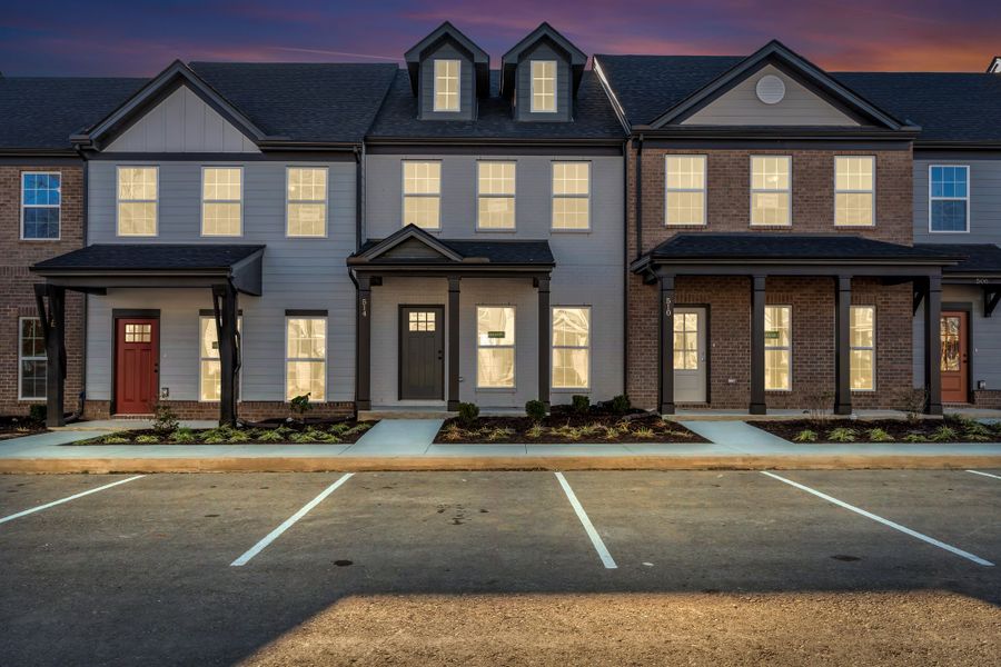 Front exterior of a new home in Oxford Station, Gallatin, TN, highlighting curb appeal (Image 2).